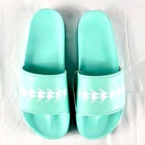 New kappa slides slippers flats swim aqua white